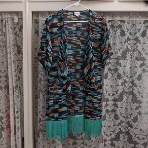 Colorful Fringe Kimono Cover-up | LuLaRoe Monroe